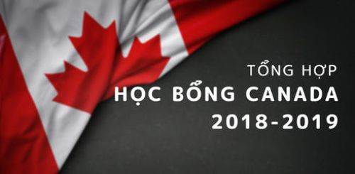 TỔNG HỢP HỌC BỔNG DU HỌC CANADA NĂM HỌC 2018-2019